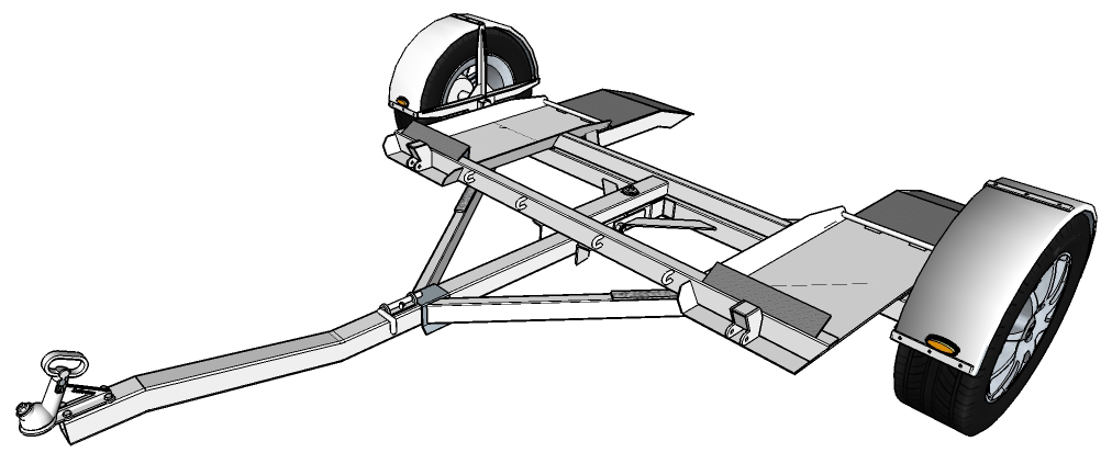 Need to tow a vehicle? Check out this tow dolly trailer